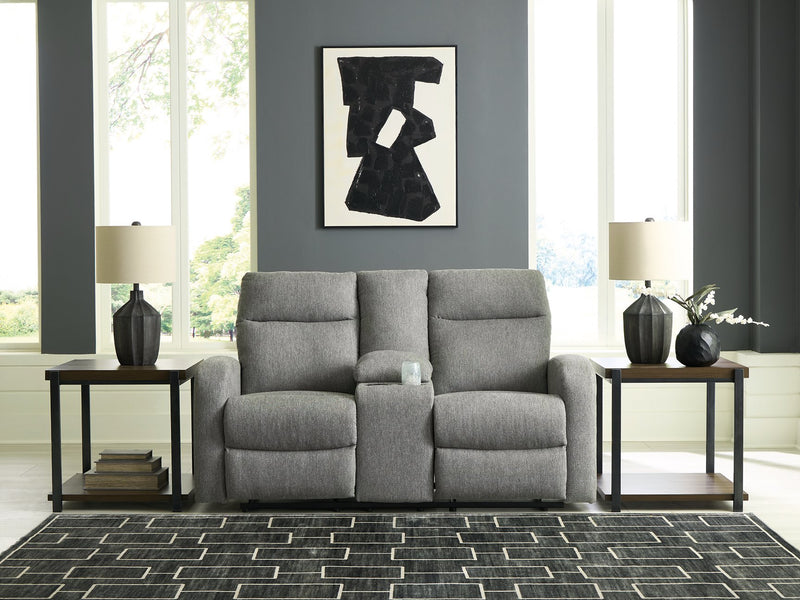 Gauntlet Reclining Loveseat with Console - Town Of Bargains Furniture - NY