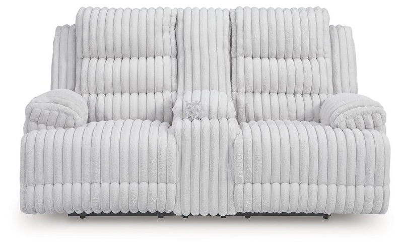 Rhines Falls Power Reclining Loveseat with Console - Town Of Bargains Furniture - NY