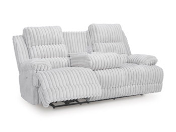 Rhines Falls Power Reclining Sofa with Drop Down Table - Town Of Bargains Furniture - NY