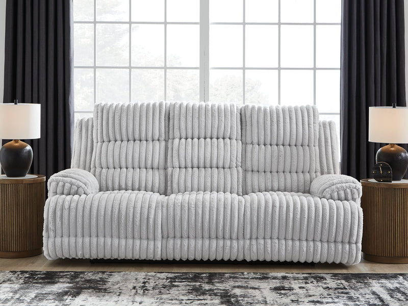 Rhines Falls Power Reclining Sofa with Drop Down Table - Town Of Bargains Furniture - NY