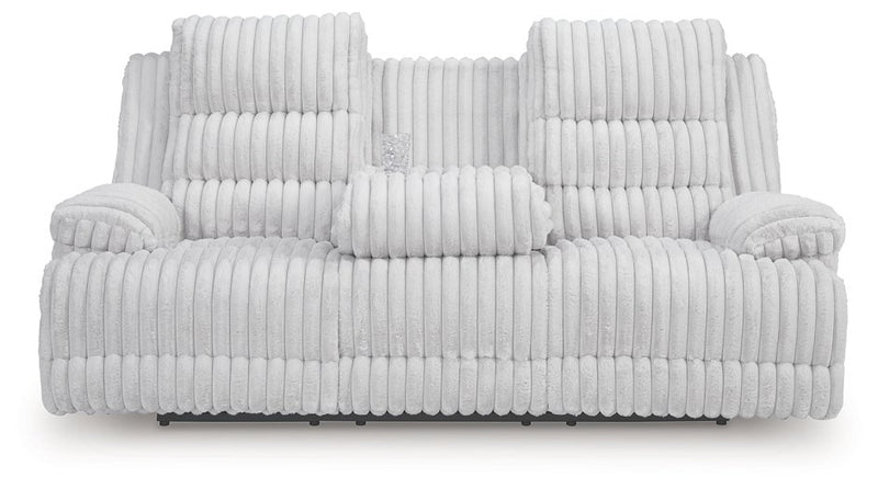 Rhines Falls Power Reclining Sofa with Drop Down Table - Town Of Bargains Furniture - NY