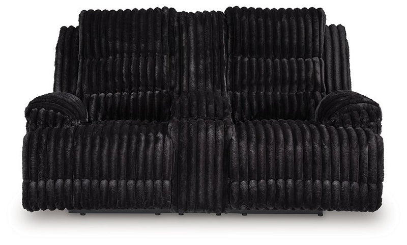 Rhine Falls Reclining Loveseat with Console - Town Of Bargains Furniture - NY