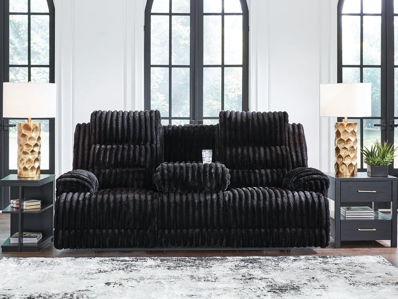 Rhine Falls Power Reclining Sofa with Drop Down Table - Town Of Bargains Furniture - NY