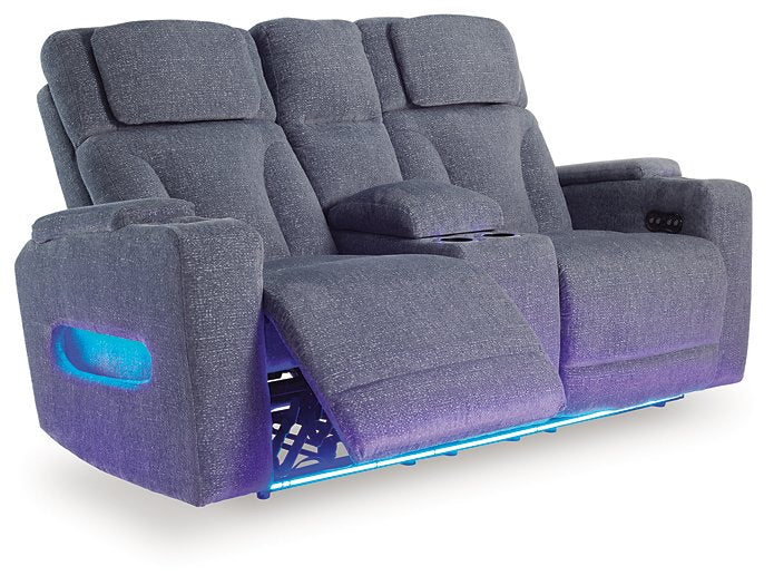 Studio Cave Power Reclining Loveseat with Console - Town Of Bargains Furniture - NY