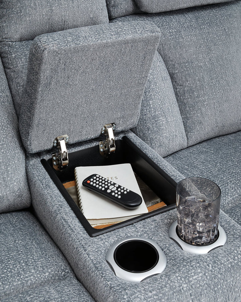 Studio Cave Power Reclining Loveseat with Console - Town Of Bargains Furniture - NY