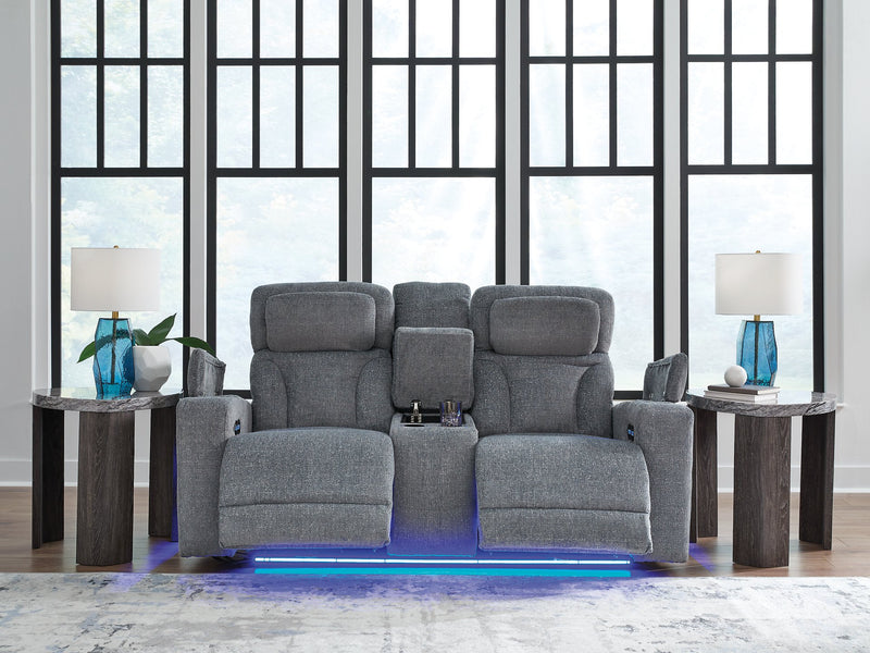 Studio Cave Power Reclining Loveseat with Console - Town Of Bargains Furniture - NY