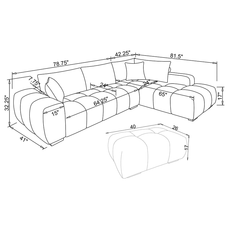 Camacho Stationary Sectionals - Town Of Bargains Furniture - NY
