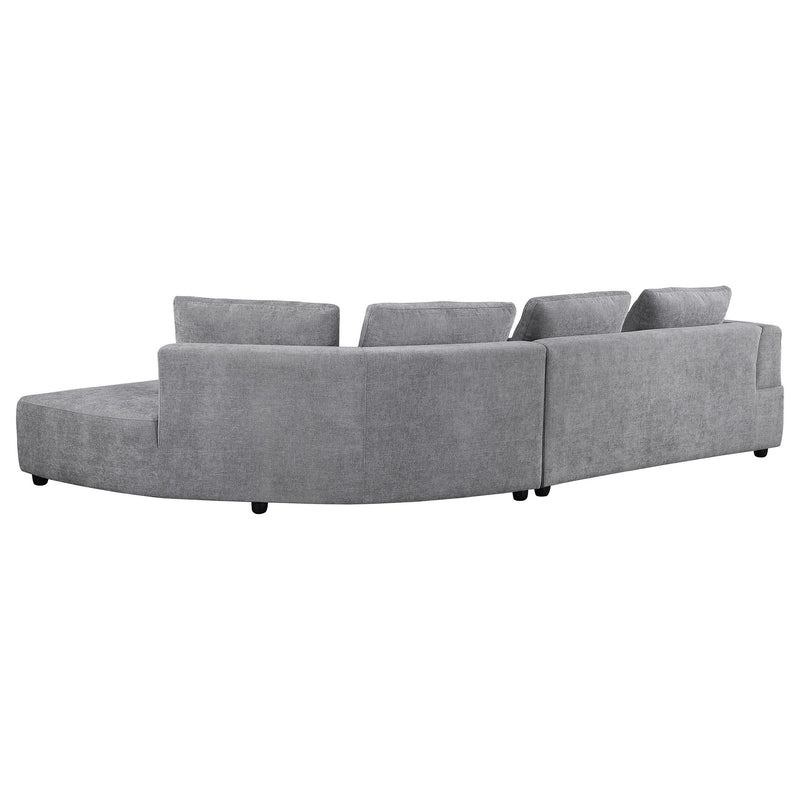 Toscano 134-inch Upholstered Sectional Sofa Grey - Town Of Bargains Furniture - NY