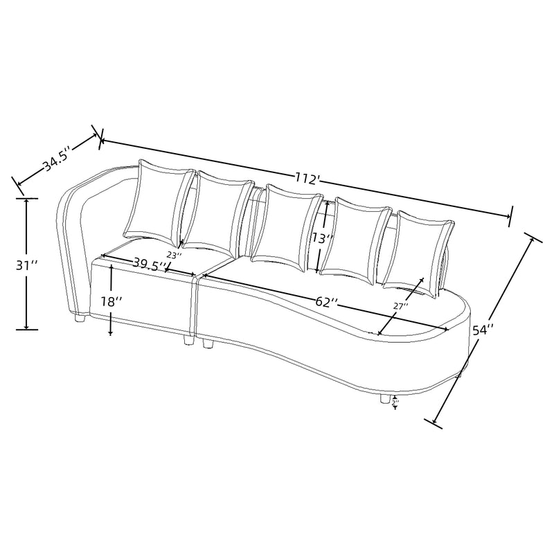 Fayette Stationary Sectionals Greige - Town Of Bargains Furniture - NY