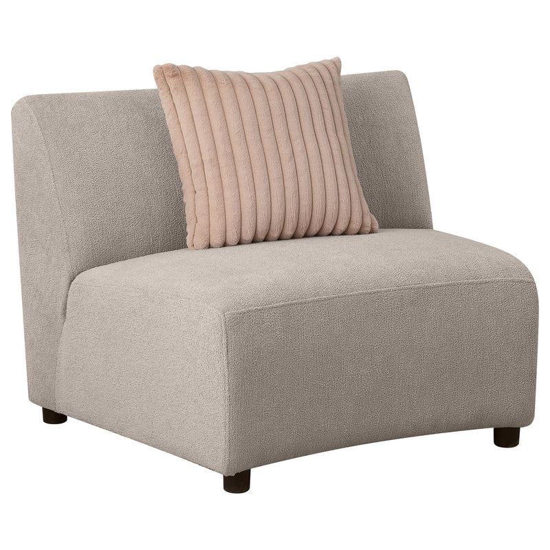 Fayette Upholstered Armless Chair Greige - Town Of Bargains Furniture - NY