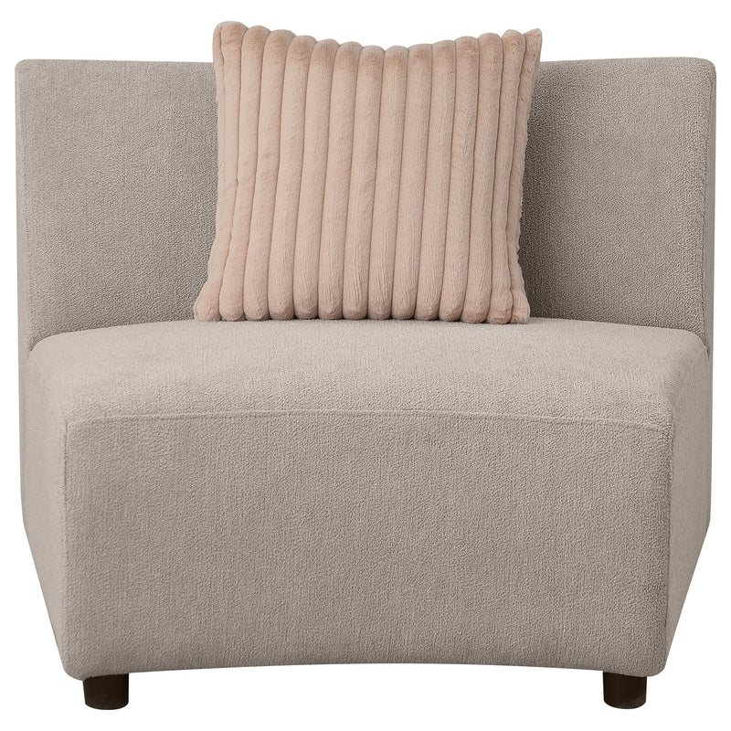 Fayette Upholstered Armless Chair Greige - Town Of Bargains Furniture - NY
