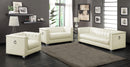 Chaviano 3-piece Upholstered Tufted Sofa Set Pearl White - Town Of Bargains Furniture - NY