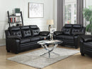 Finley Upholstered Pillow Top Arm Living Room Set Black - Town Of Bargains Furniture - NY