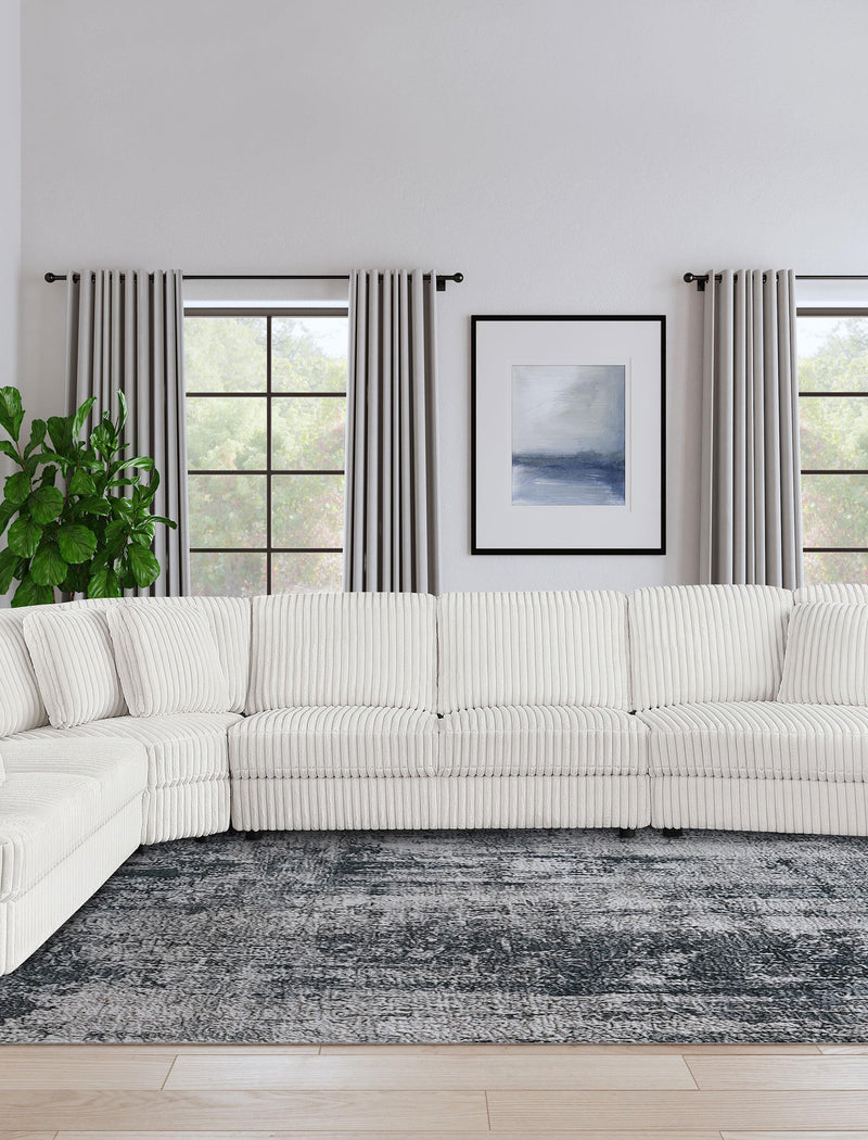 Emberson Upholstered Armless Loveseat Ivory - Town Of Bargains Furniture - NY