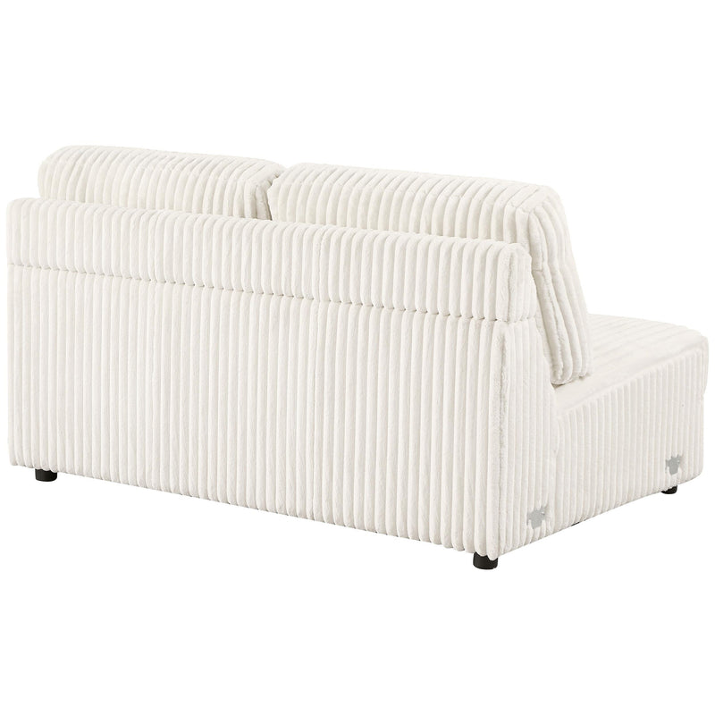 Emberson Upholstered Armless Loveseat Ivory - Town Of Bargains Furniture - NY