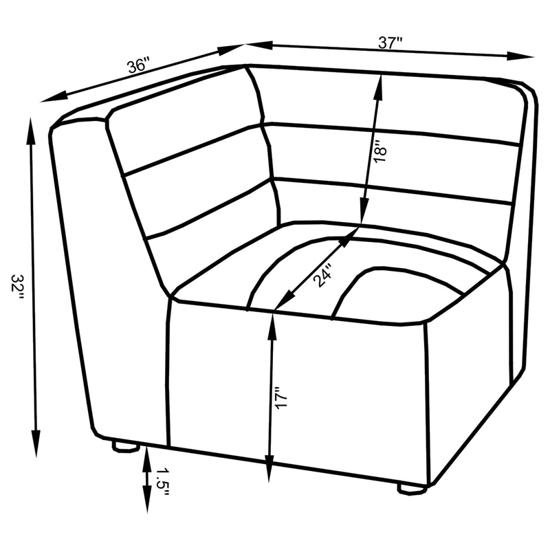 Sunny Upholstered Corner Chair - Town Of Bargains Furniture - NY