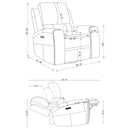 Brickston Triple Power Swivel Glider Recliner