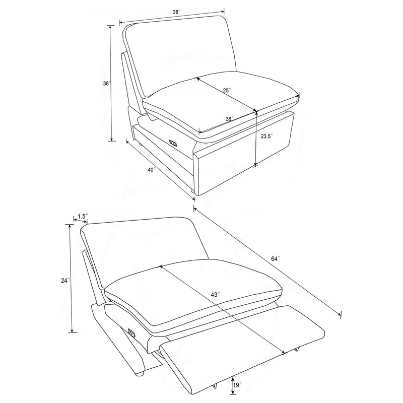 Collins Armless chair - Town Of Bargains Furniture - NY