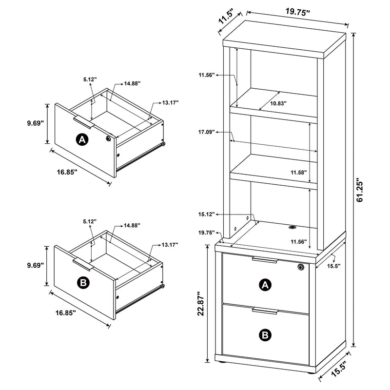Westpark Bookcases - Town Of Bargains Furniture - NY
