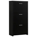 Vivian 3-drawer Shoe Cabinet Black - Town Of Bargains Furniture - NY