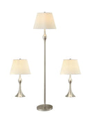 Griffin 3-piece Slender Lamp Set Brushed Nickel - Town Of Bargains Furniture - NY