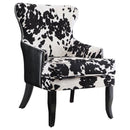 Trea Cowhide Print Accent Chair Black and White - Town Of Bargains Furniture - NY