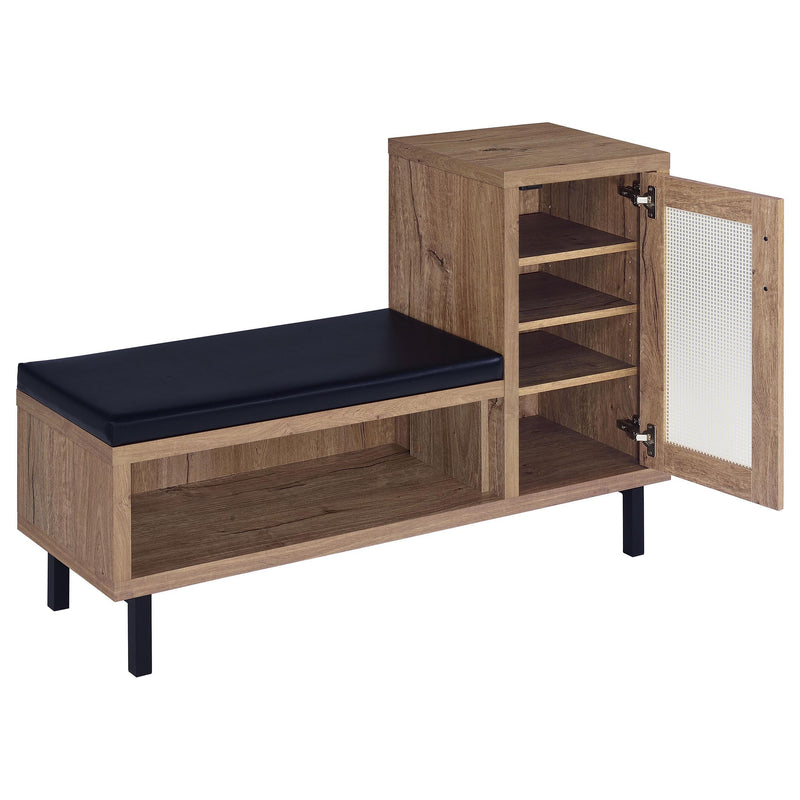 Teller 1-door Entryway Shoe Storage Cabinet Natural Oak - Town Of Bargains Furniture - NY