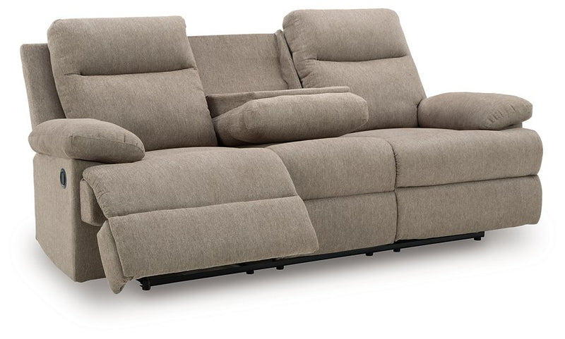 Side-Swipe Reclining Sofa with Drop Down Table - Town Of Bargains Furniture - NY
