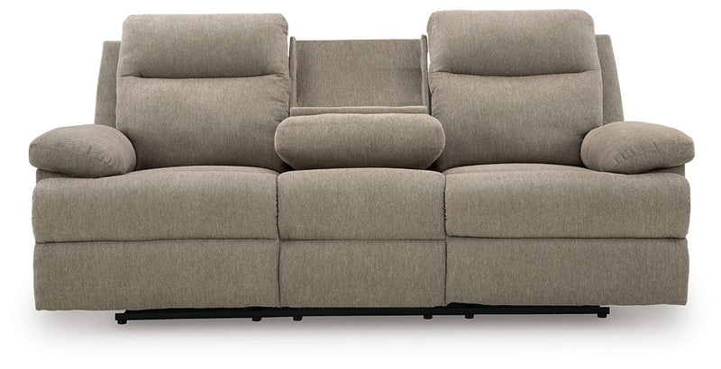 Side-Swipe Reclining Sofa with Drop Down Table - Town Of Bargains Furniture - NY