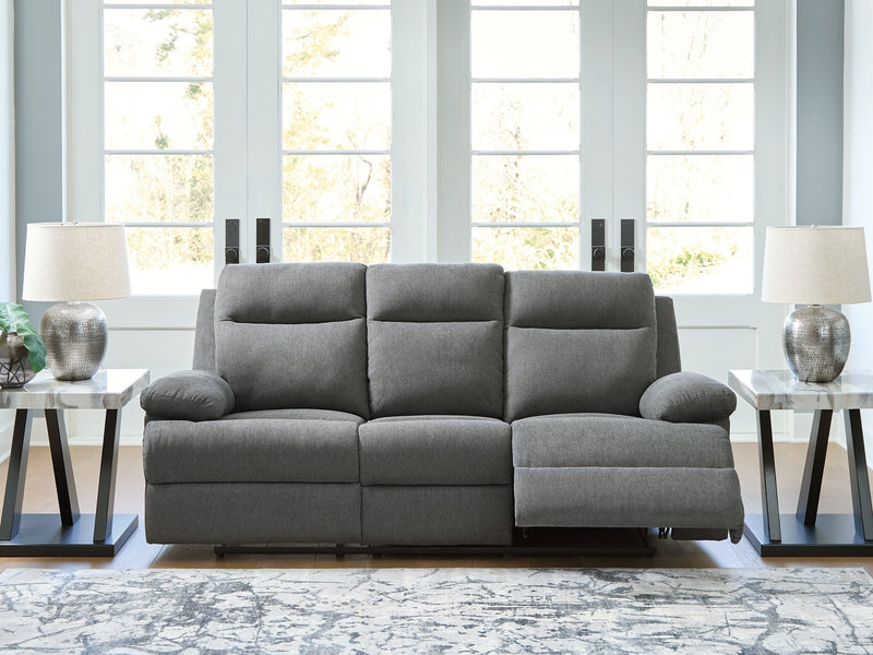 Side-Swipe Reclining Sofa with Drop Down Table - Town Of Bargains Furniture - NY