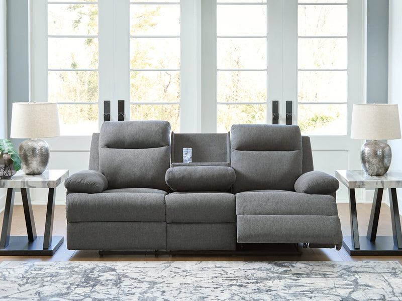 Side-Swipe Reclining Sofa with Drop Down Table - Town Of Bargains Furniture - NY