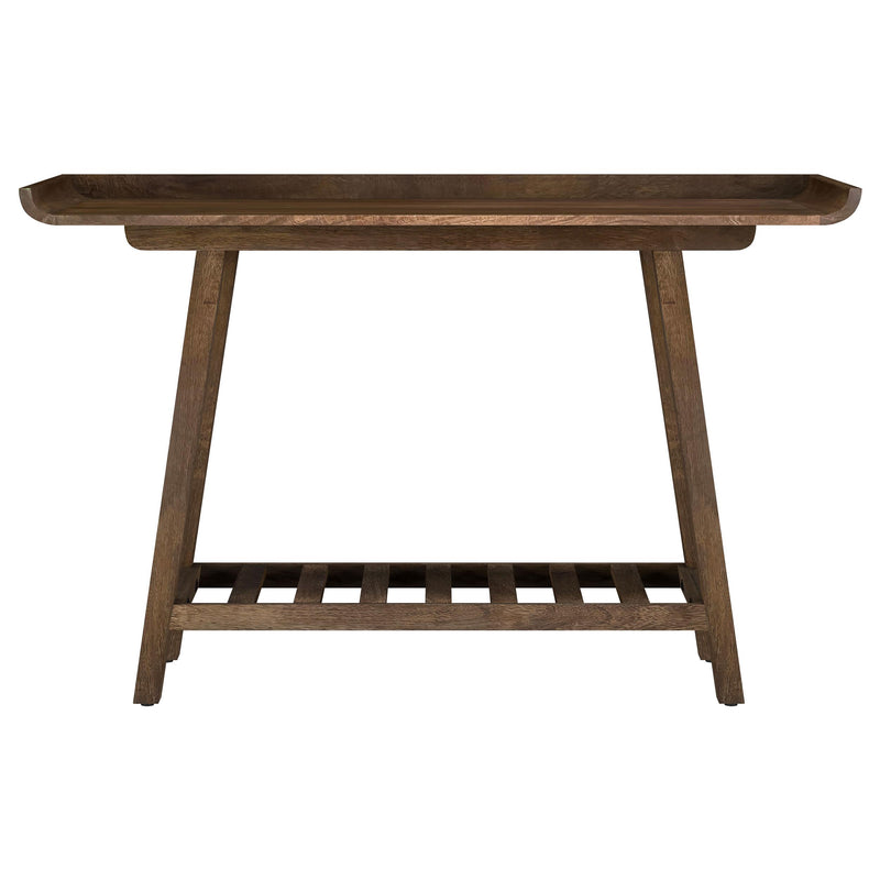 Ornelas 46-inch Console Table with Slatted Shelf Mango Brown - Town Of Bargains Furniture - NY
