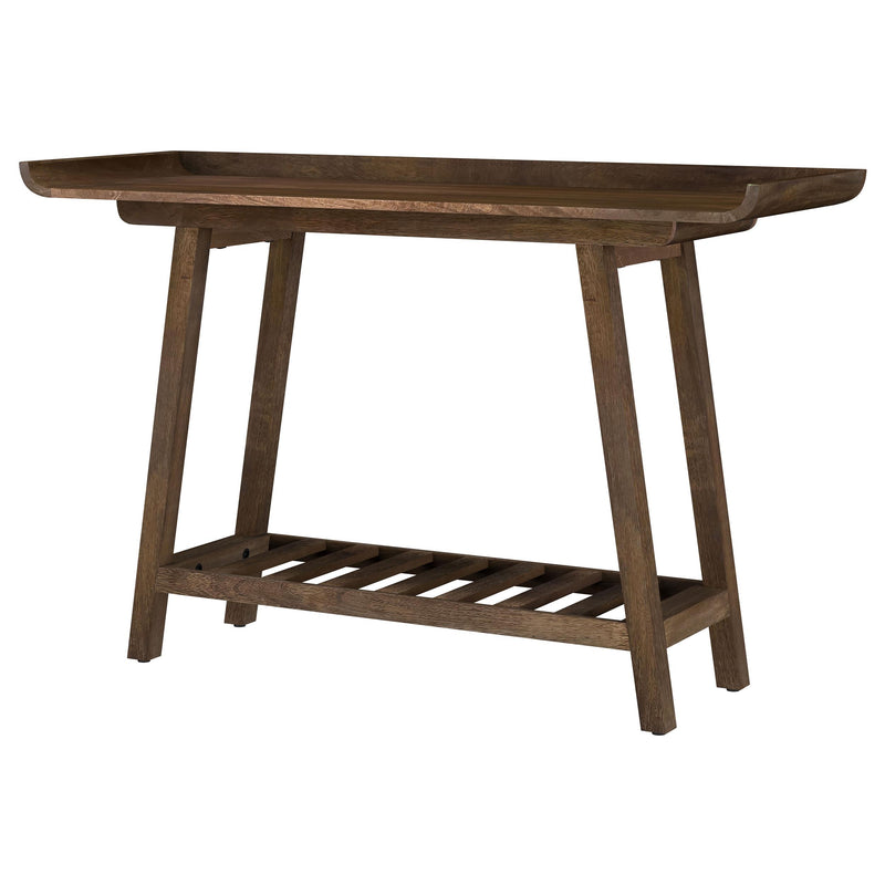 Ornelas 46-inch Console Table with Slatted Shelf Mango Brown - Town Of Bargains Furniture - NY