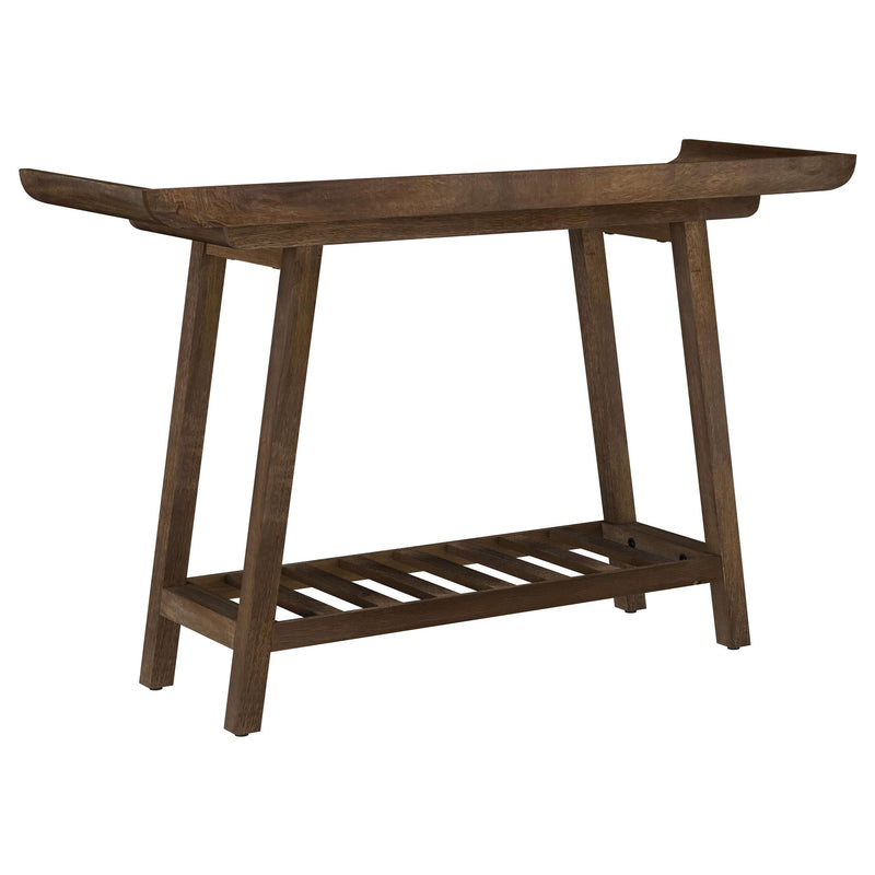 Ornelas 46-inch Console Table with Slatted Shelf Mango Brown - Town Of Bargains Furniture - NY