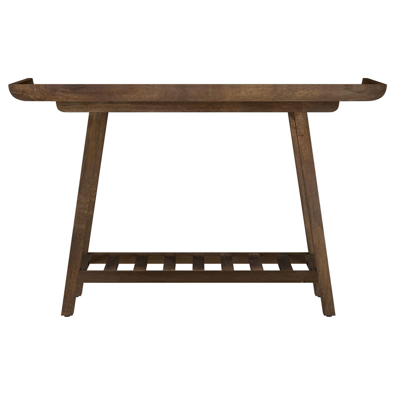 Ornelas 46-inch Console Table with Slatted Shelf Mango Brown - Town Of Bargains Furniture - NY