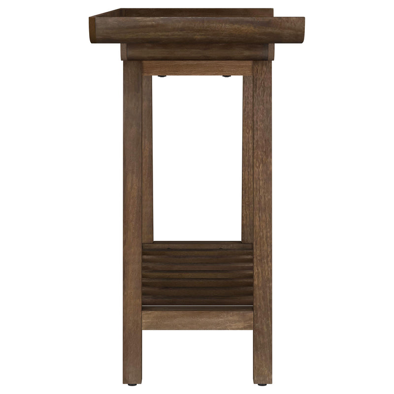 Ornelas 46-inch Console Table with Slatted Shelf Mango Brown - Town Of Bargains Furniture - NY