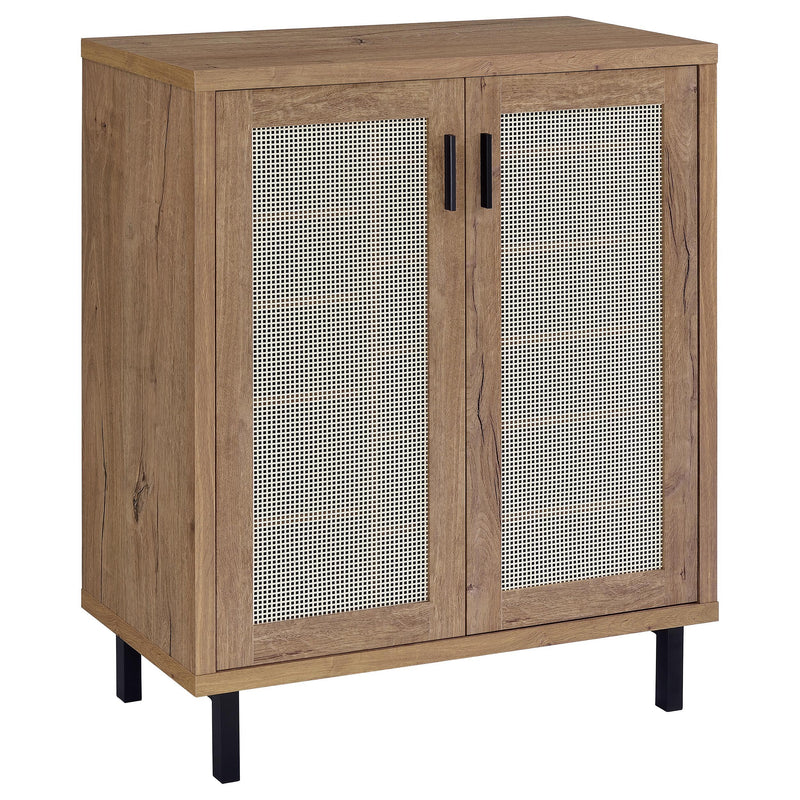 Teller 2-door Shoe Storage Cabinet Natural Oak - Town Of Bargains Furniture - NY