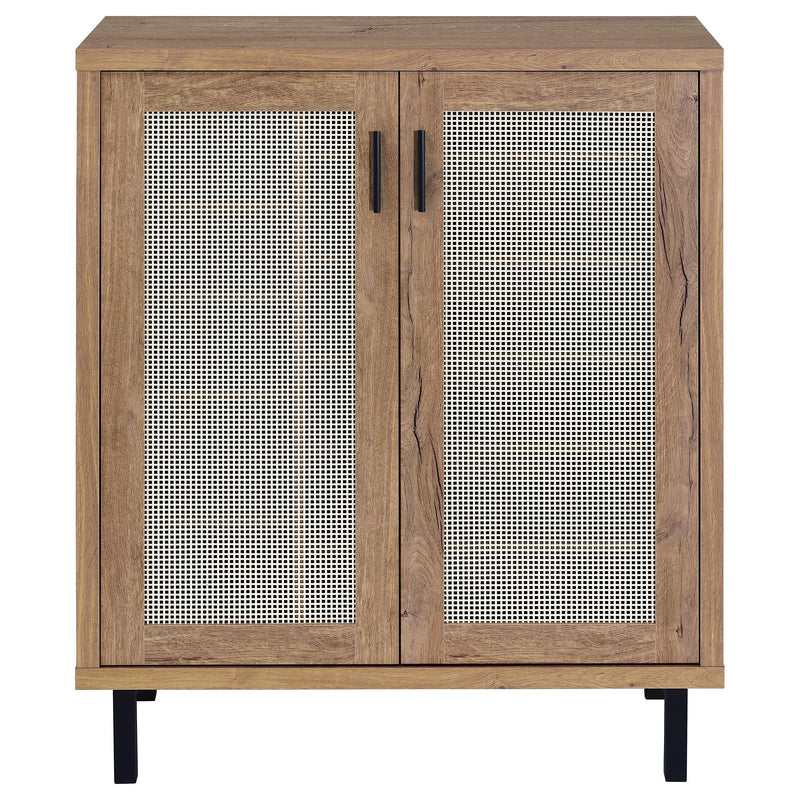 Teller 2-door Shoe Storage Cabinet Natural Oak - Town Of Bargains Furniture - NY