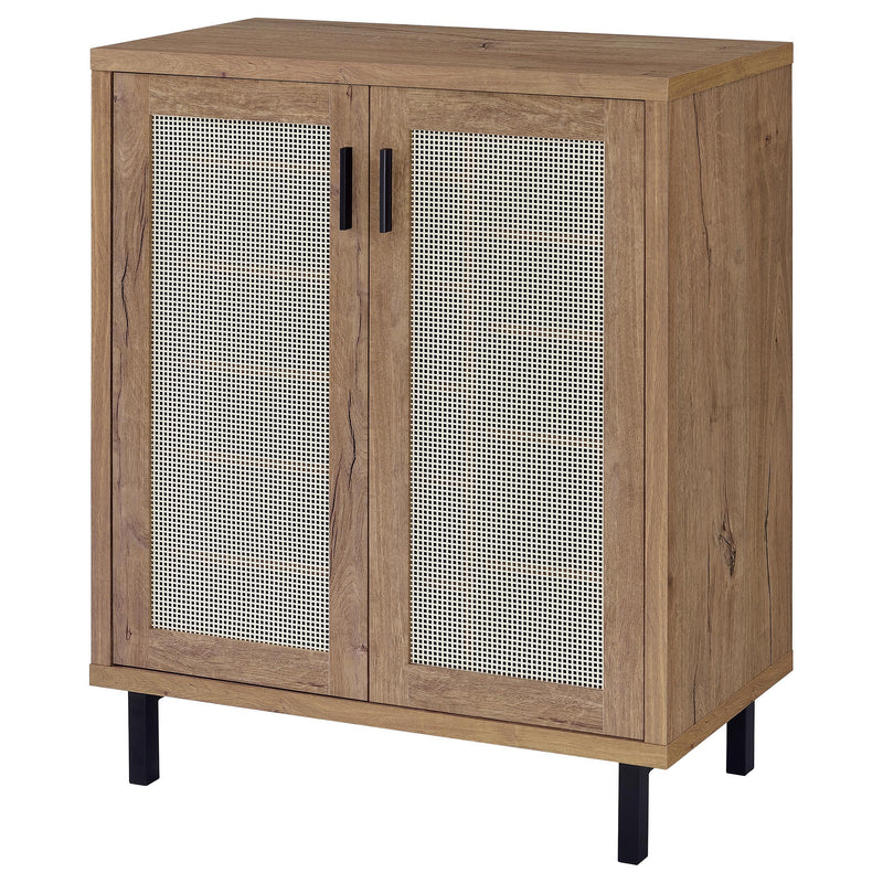 Teller 2-door Shoe Storage Cabinet Natural Oak - Town Of Bargains Furniture - NY
