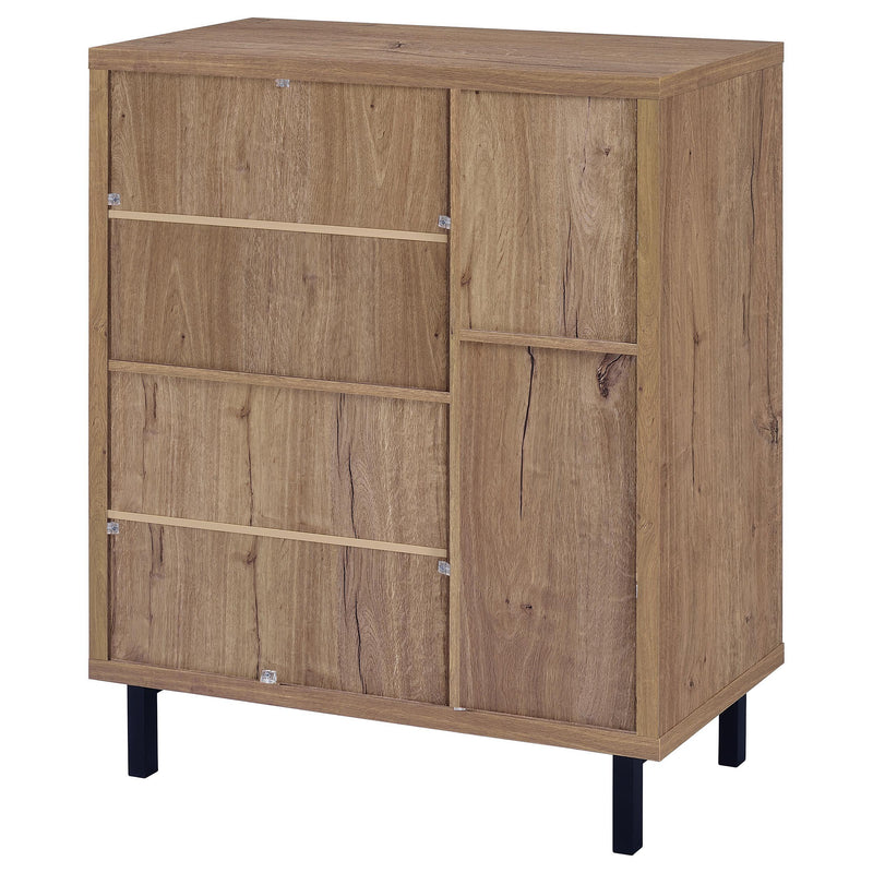 Teller 2-door Shoe Storage Cabinet Natural Oak - Town Of Bargains Furniture - NY