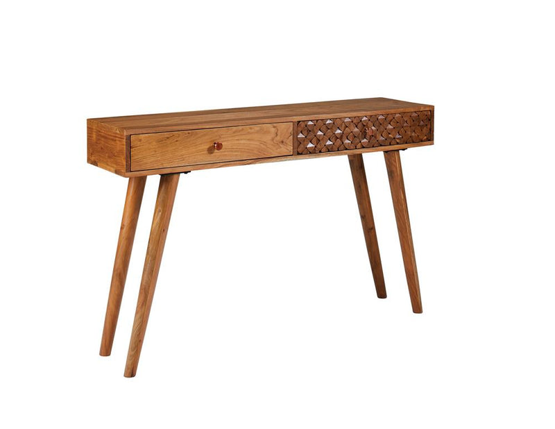 Lotus 2-drawer Console Table Natural Brown image