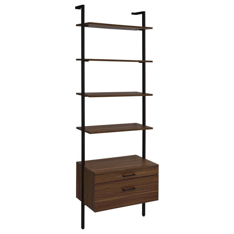 Owens 3-piece 96-inch Wall Mounted Bookshelf Set Walnut - Town Of Bargains Furniture - NY