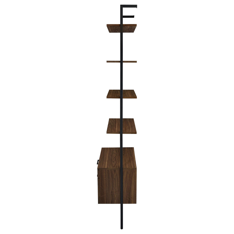 Owens 3-piece 96-inch Wall Mounted Bookshelf Set Walnut - Town Of Bargains Furniture - NY