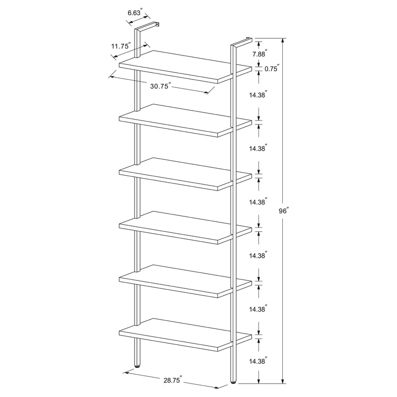 Owens 3-piece 96-inch Wall Mounted Bookshelf Set Walnut - Town Of Bargains Furniture - NY