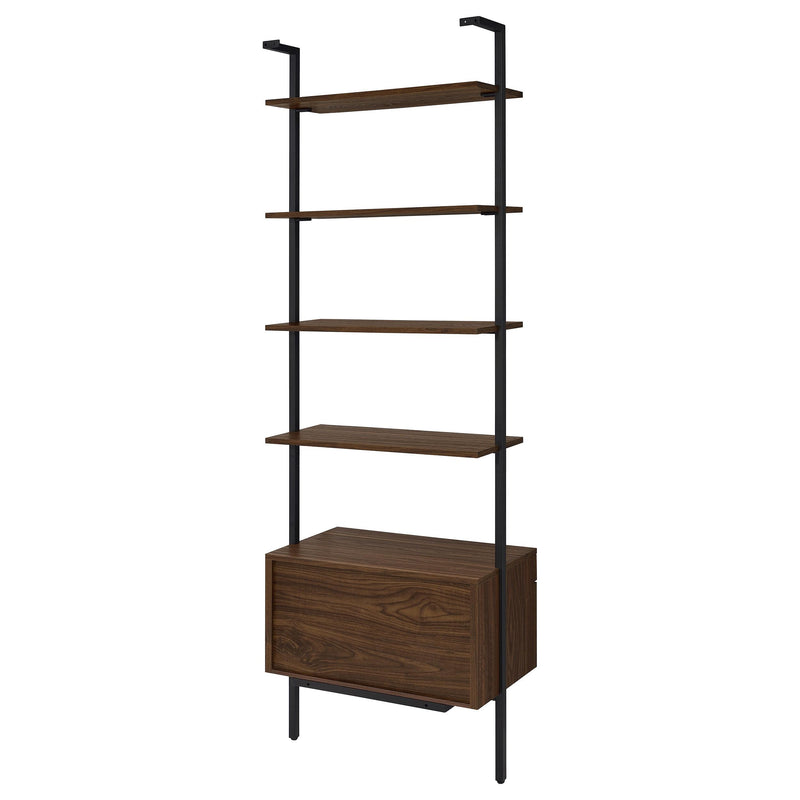 Owens 96-inch 4-shelf Storage Wall Bookshelf Walnut - Town Of Bargains Furniture - NY