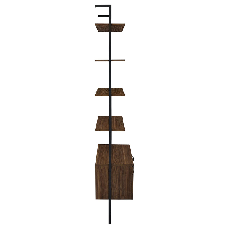 Owens 96-inch 4-shelf Storage Wall Bookshelf Walnut - Town Of Bargains Furniture - NY
