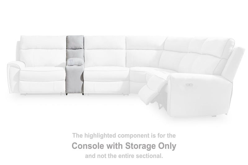 Social Pointe Reclining Sectional with Storage Console - Town Of Bargains Furniture - NY