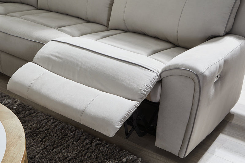 Social Pointe Reclining Sectional with Storage Console - Town Of Bargains Furniture - NY