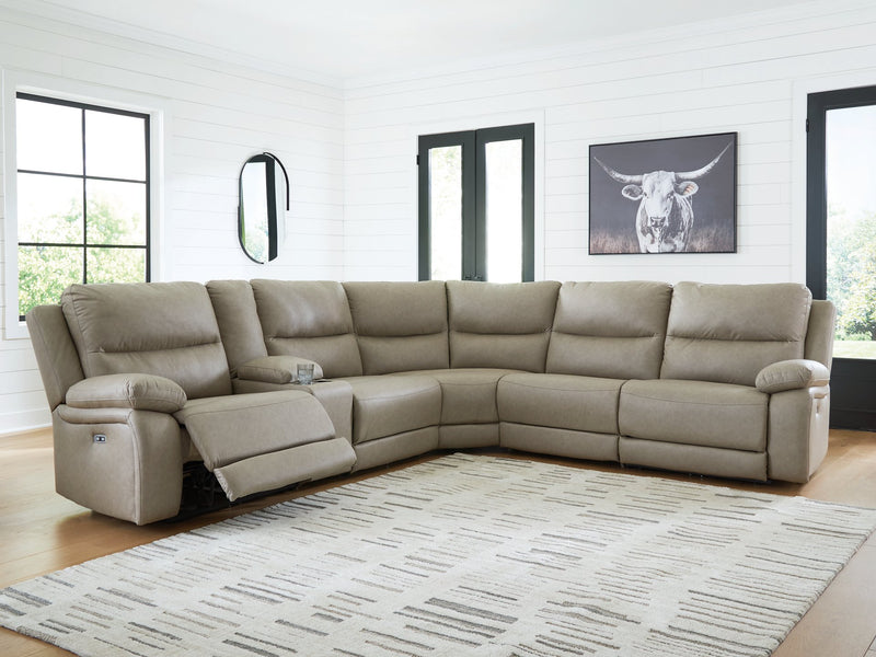 Narwhal Place Reclining Sectional with Storage Console - Town Of Bargains Furniture - NY