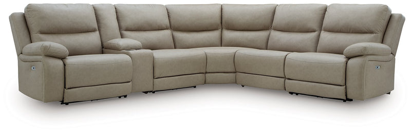 Narwhal Place Reclining Sectional with Storage Console - Town Of Bargains Furniture - NY